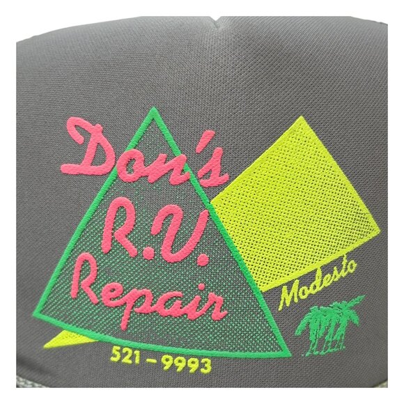 Dons R.V. Repair Modesto Gray Trucker Hat Snapback Mesh Cap Vintage Otto Cap - Picture 14 of 14